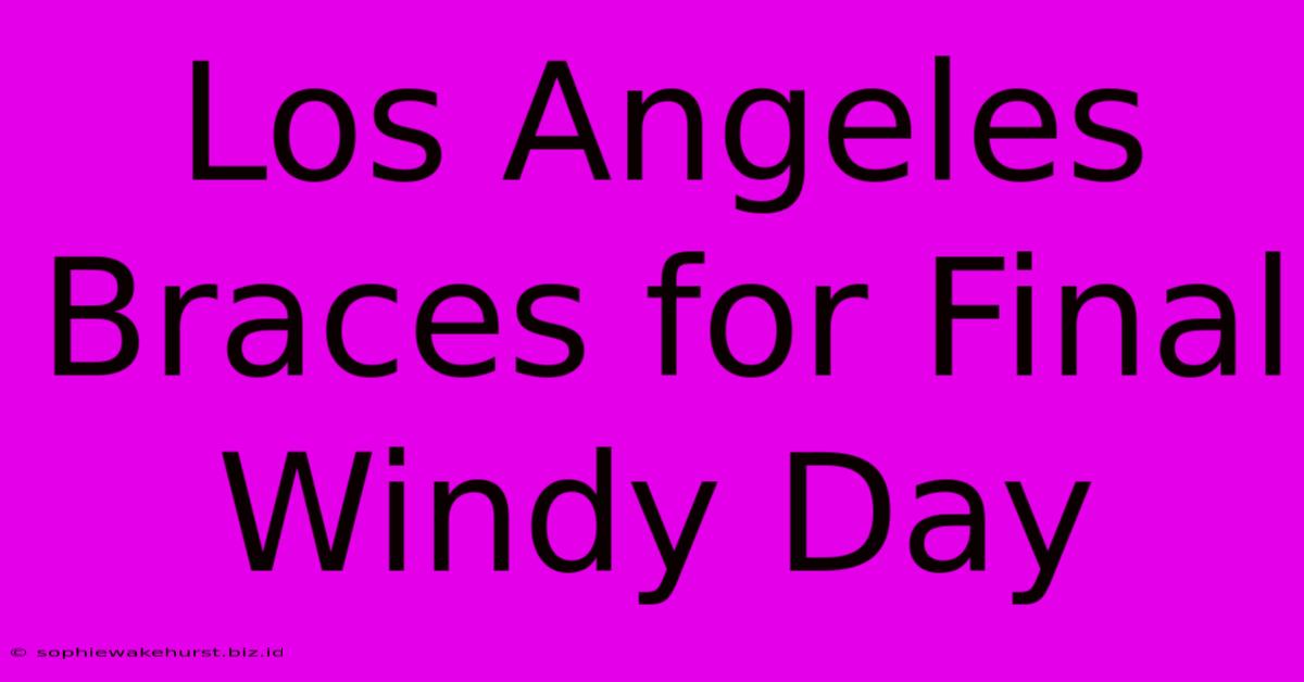 Los Angeles Braces For Final Windy Day