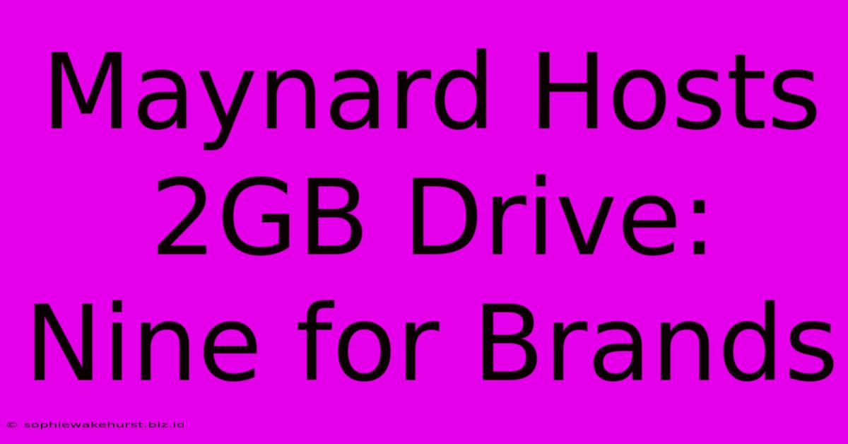 Maynard Hosts 2GB Drive: Nine For Brands