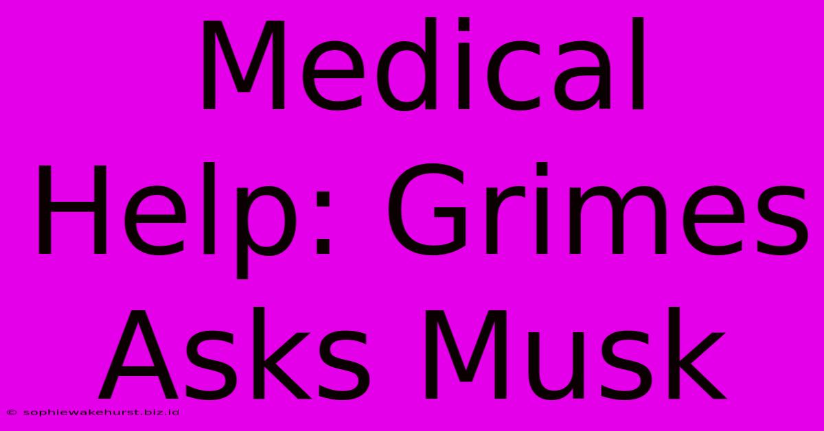 Medical Help: Grimes Asks Musk