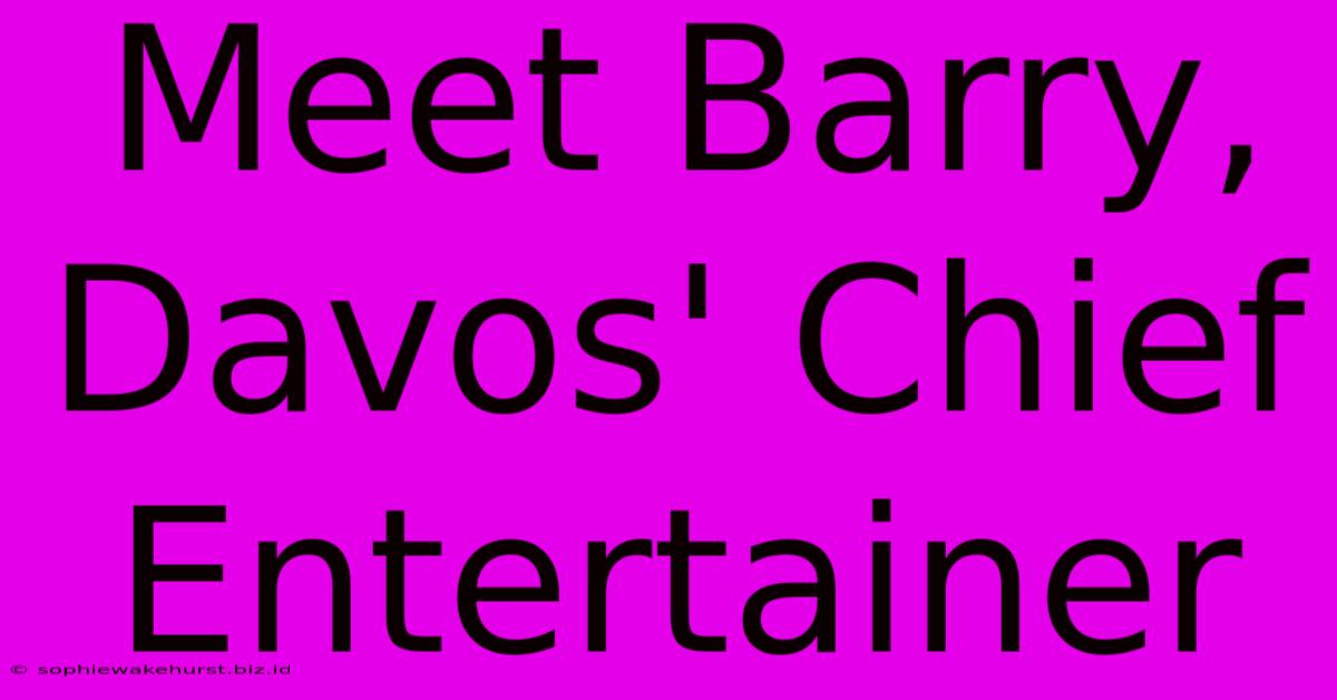 Meet Barry, Davos' Chief Entertainer