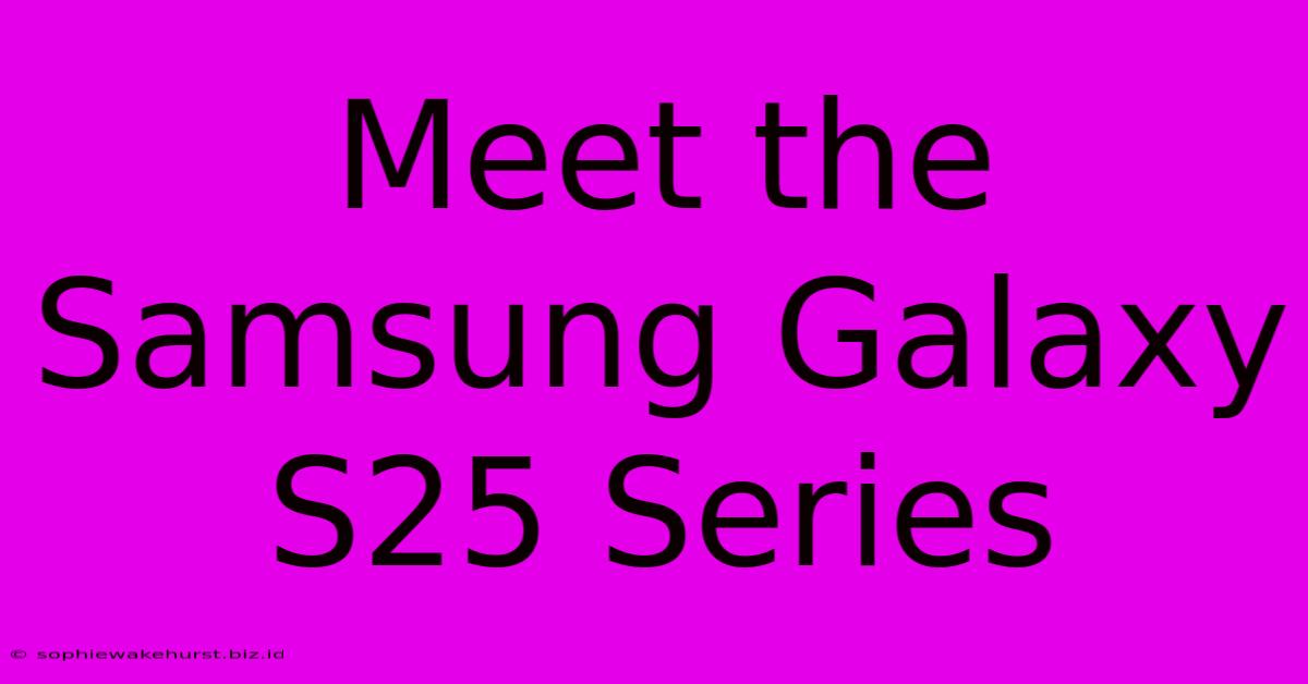 Meet The Samsung Galaxy S25 Series