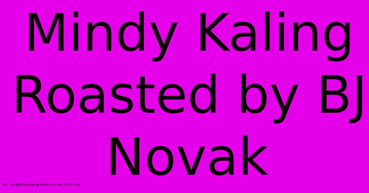 Mindy Kaling Roasted By BJ Novak