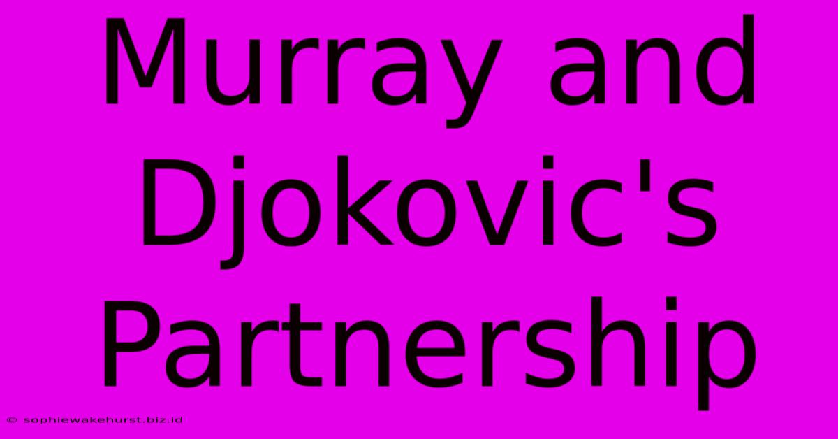 Murray And Djokovic's Partnership