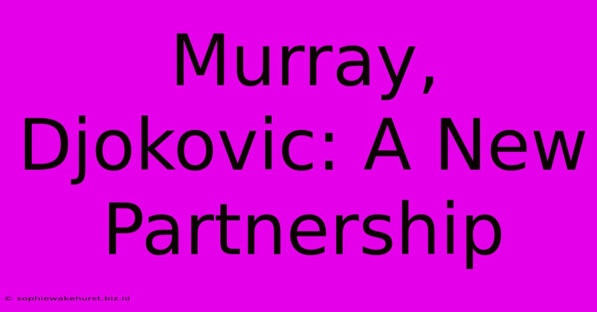 Murray, Djokovic: A New Partnership