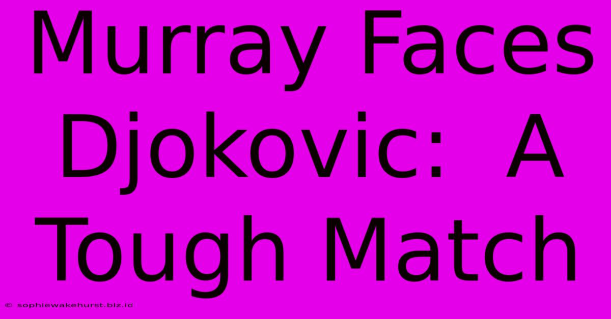 Murray Faces Djokovic:  A Tough Match