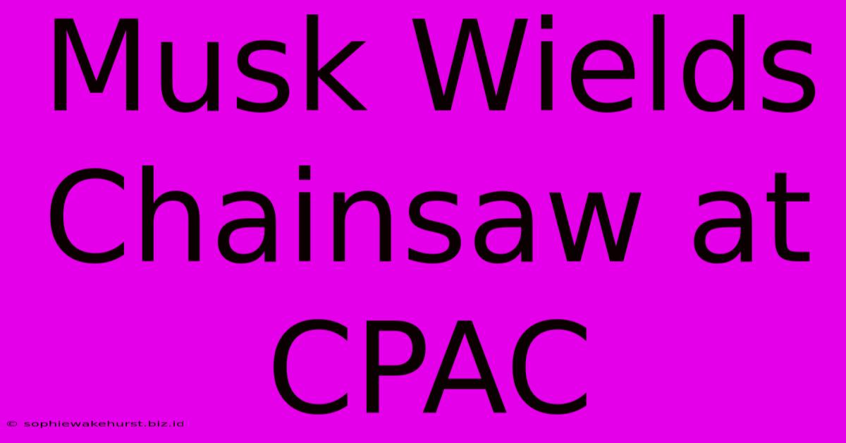 Musk Wields Chainsaw At CPAC