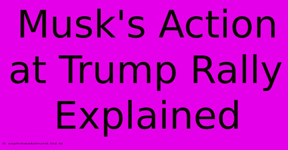 Musk's Action At Trump Rally Explained