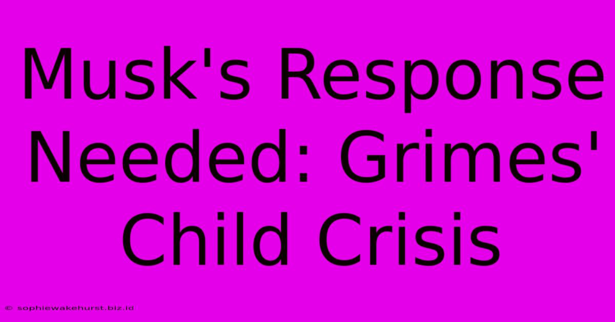 Musk's Response Needed: Grimes' Child Crisis