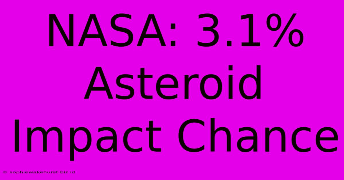 NASA: 3.1% Asteroid Impact Chance