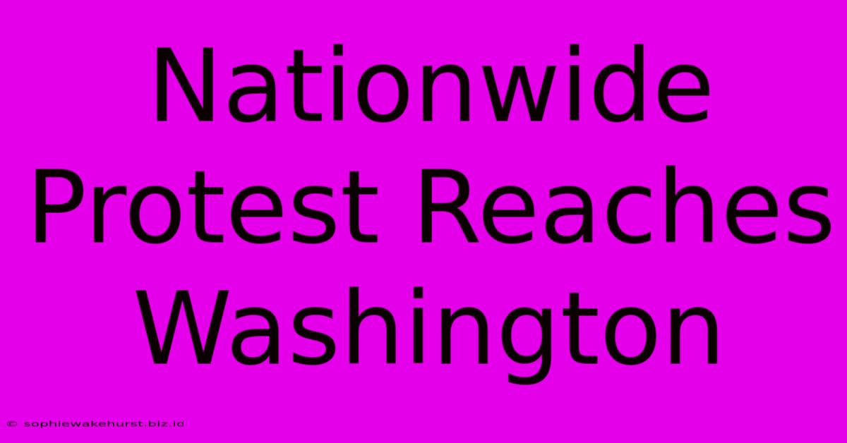 Nationwide Protest Reaches Washington