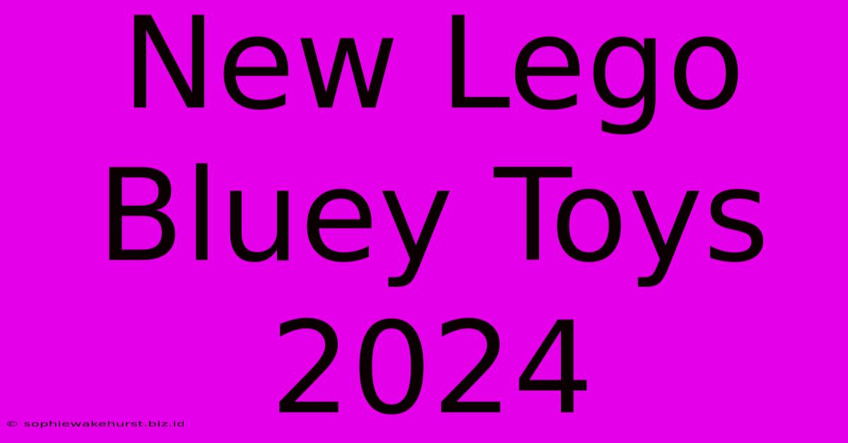 New Lego Bluey Toys 2024