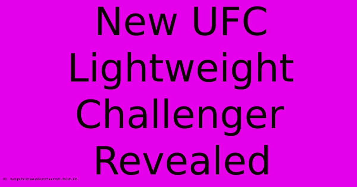 New UFC Lightweight Challenger Revealed