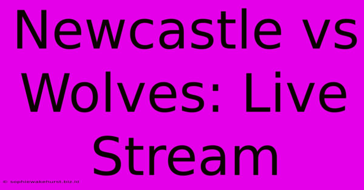 Newcastle Vs Wolves: Live Stream