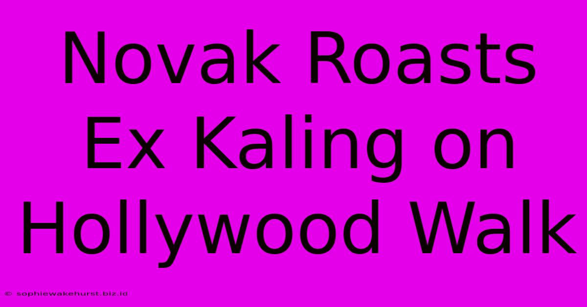 Novak Roasts Ex Kaling On Hollywood Walk