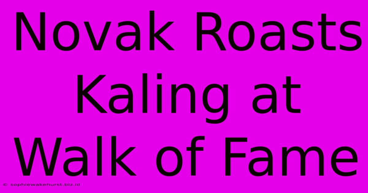 Novak Roasts Kaling At Walk Of Fame