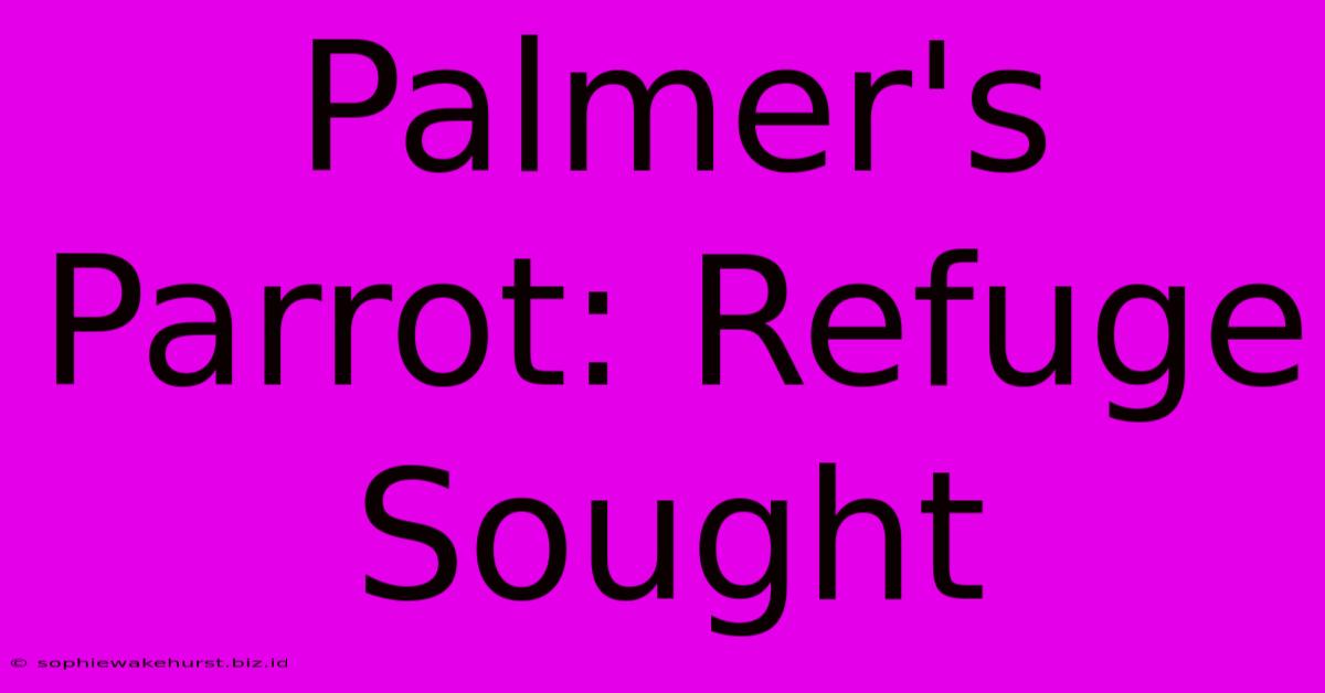 Palmer's Parrot: Refuge Sought