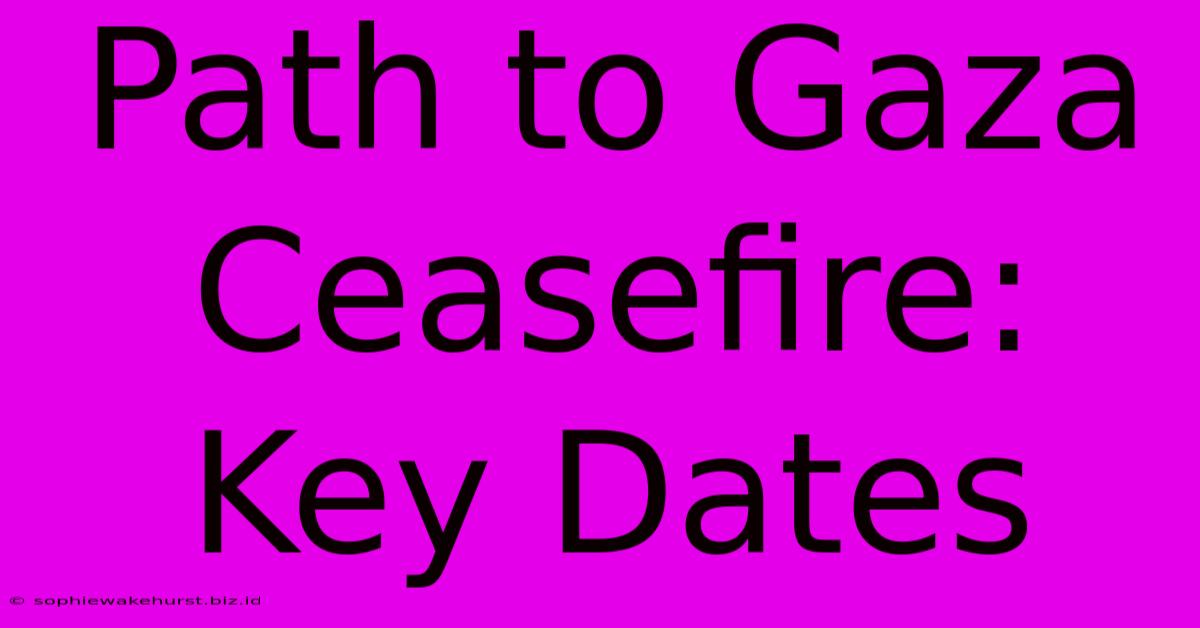 Path To Gaza Ceasefire: Key Dates