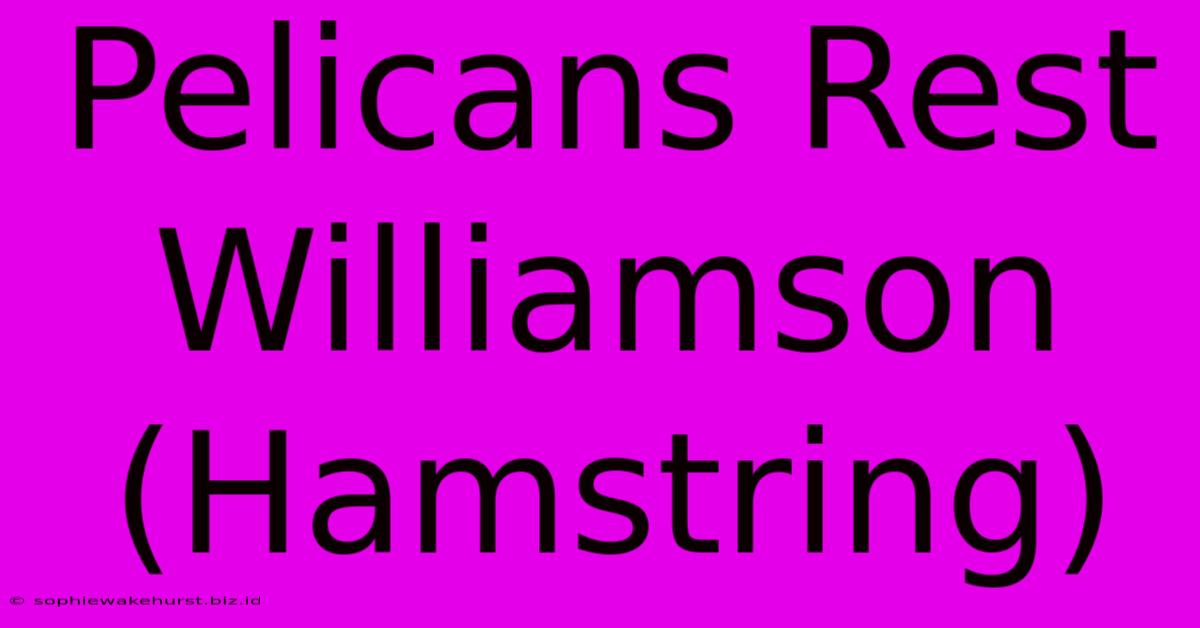 Pelicans Rest Williamson (Hamstring)