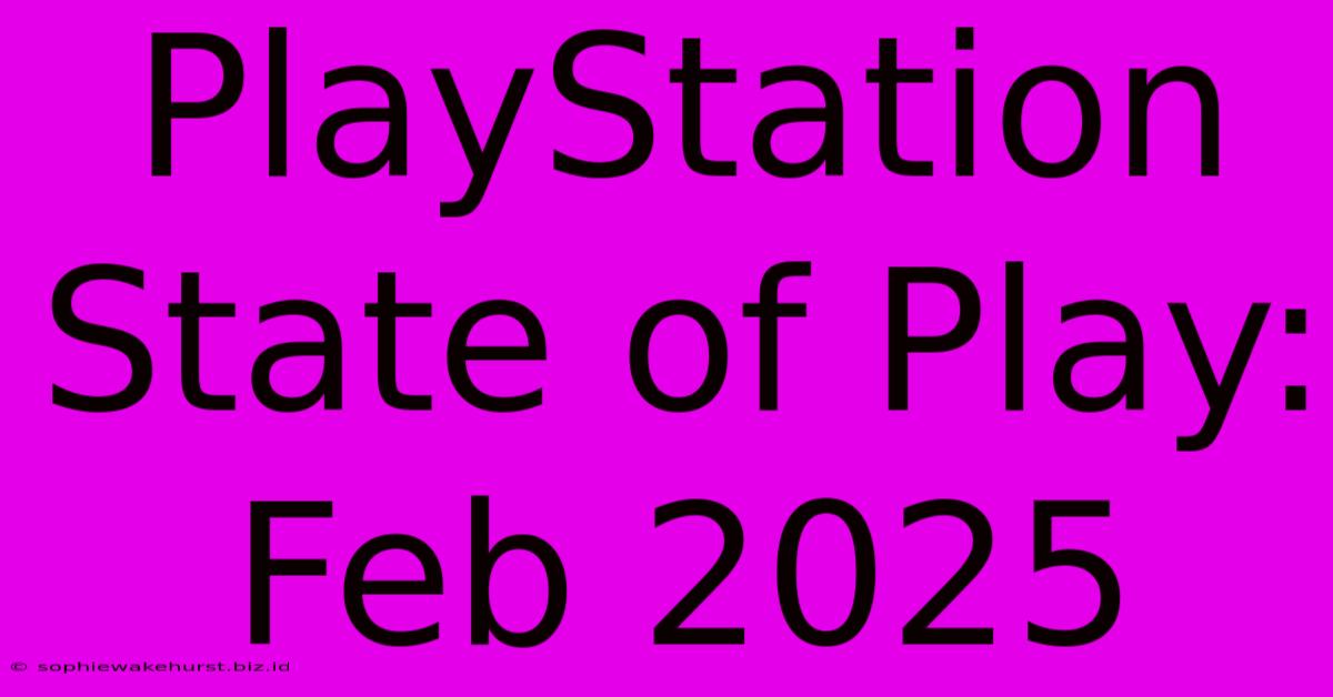 PlayStation State Of Play: Feb 2025