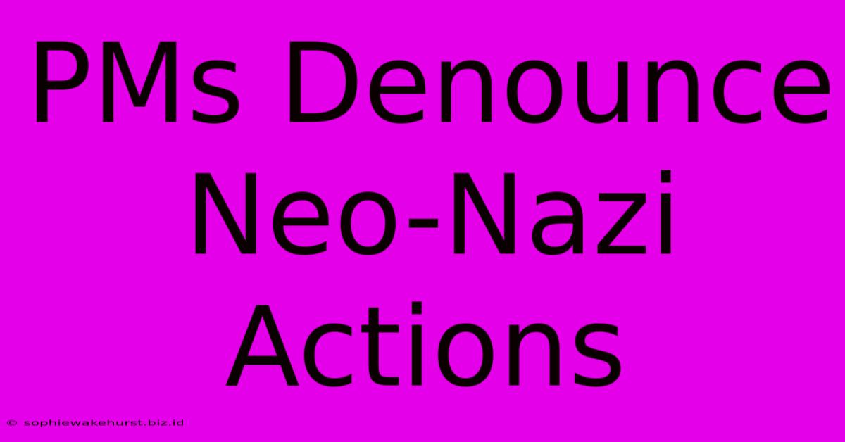 PMs Denounce Neo-Nazi Actions