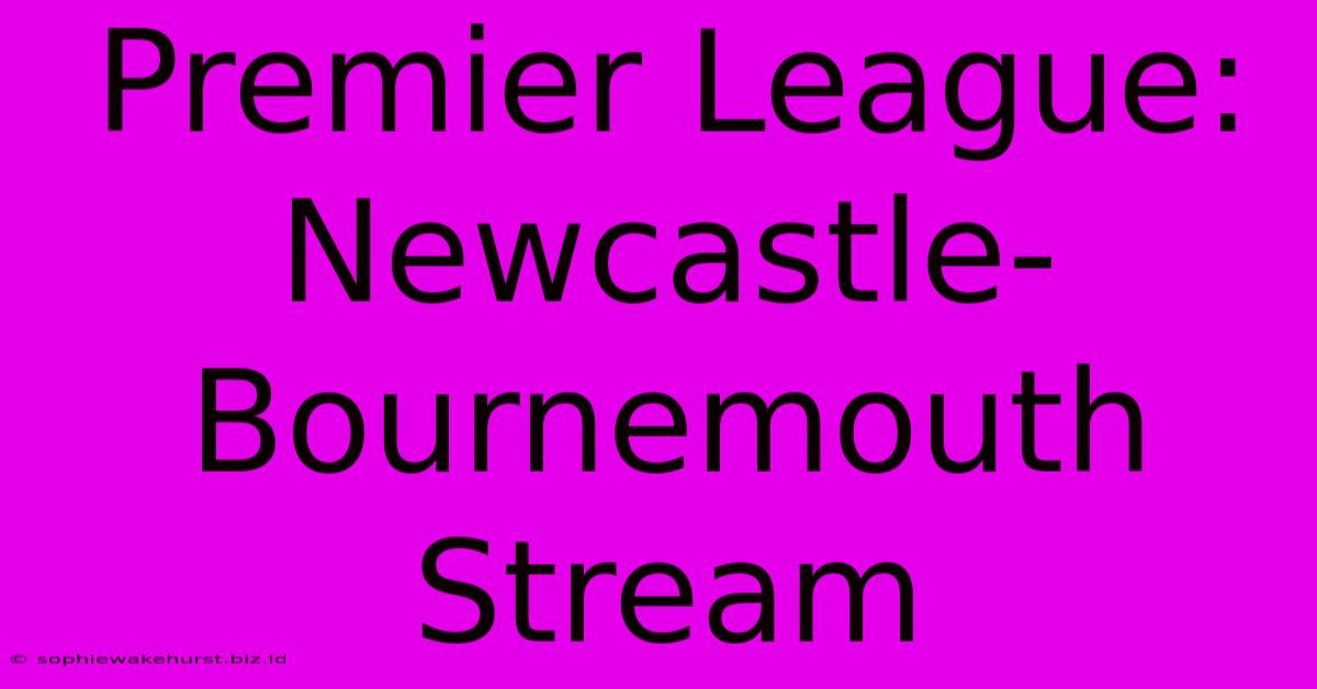 Premier League: Newcastle-Bournemouth Stream