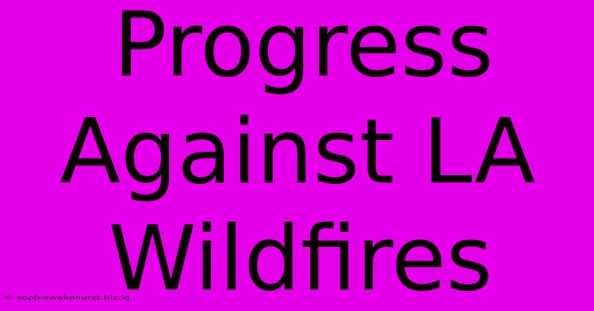 Progress Against LA Wildfires