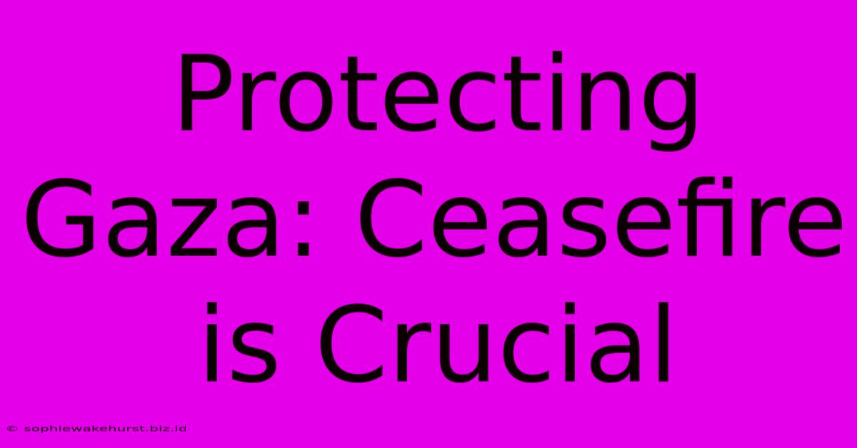 Protecting Gaza: Ceasefire Is Crucial