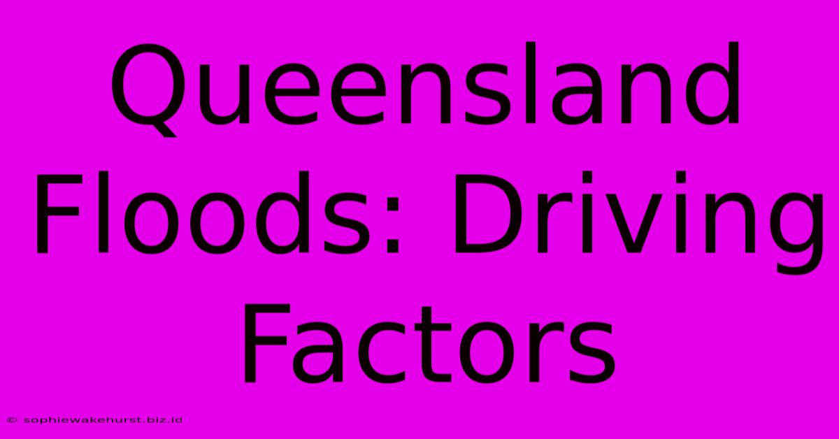 Queensland Floods: Driving Factors