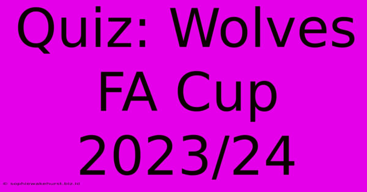 Quiz: Wolves FA Cup 2023/24