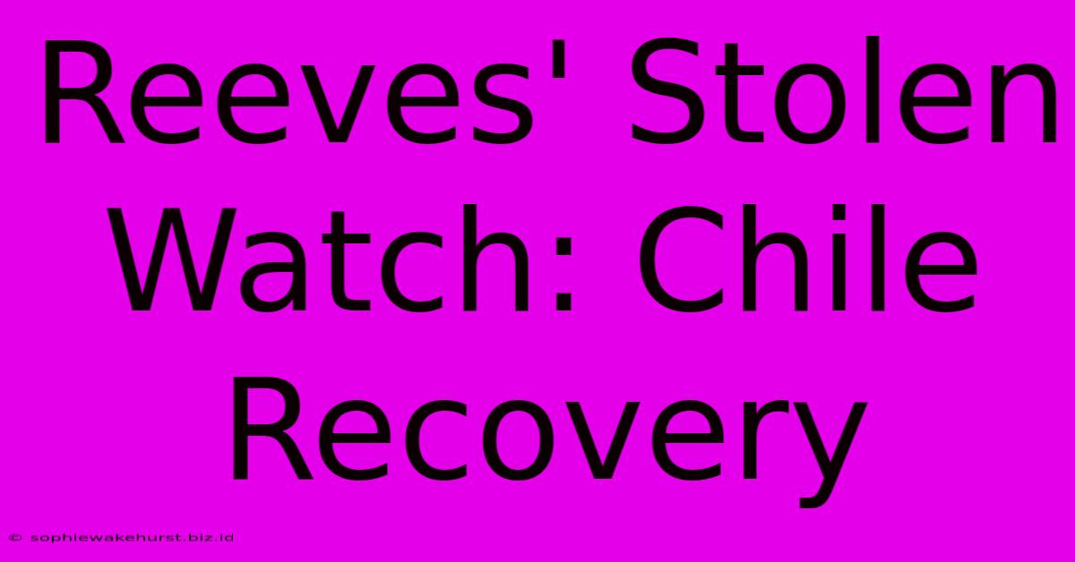 Reeves' Stolen Watch: Chile Recovery