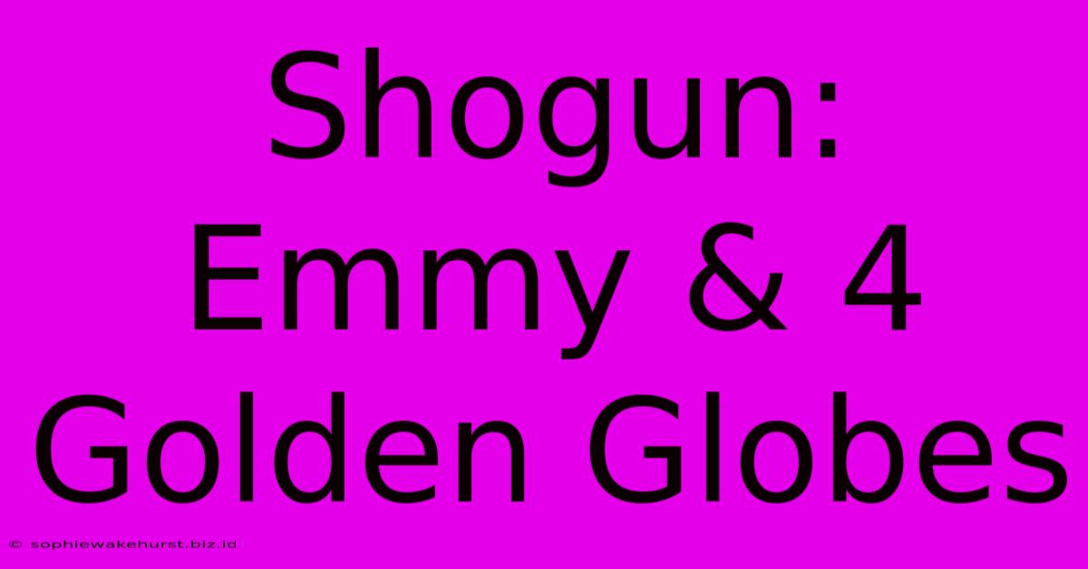 Shogun: Emmy & 4 Golden Globes