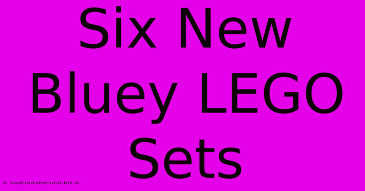 Six New Bluey LEGO Sets