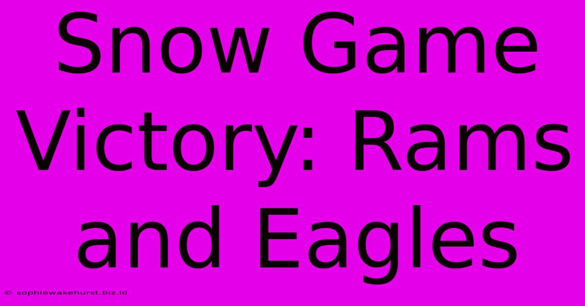 Snow Game Victory: Rams And Eagles