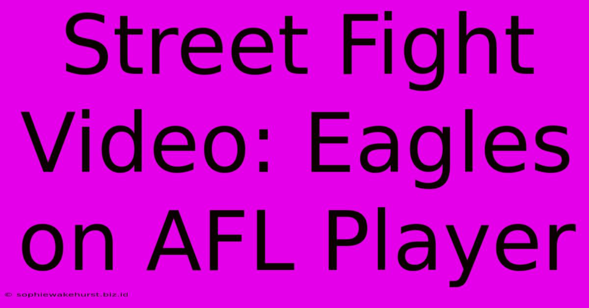 Street Fight Video: Eagles On AFL Player