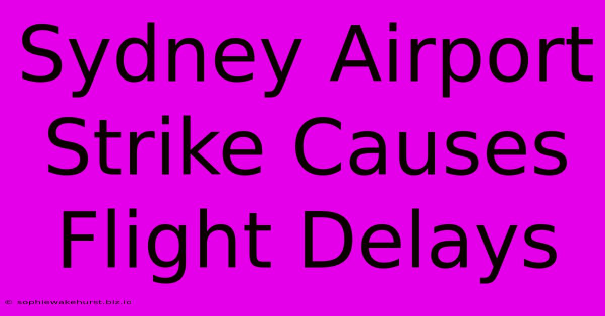 Sydney Airport Strike Causes Flight Delays