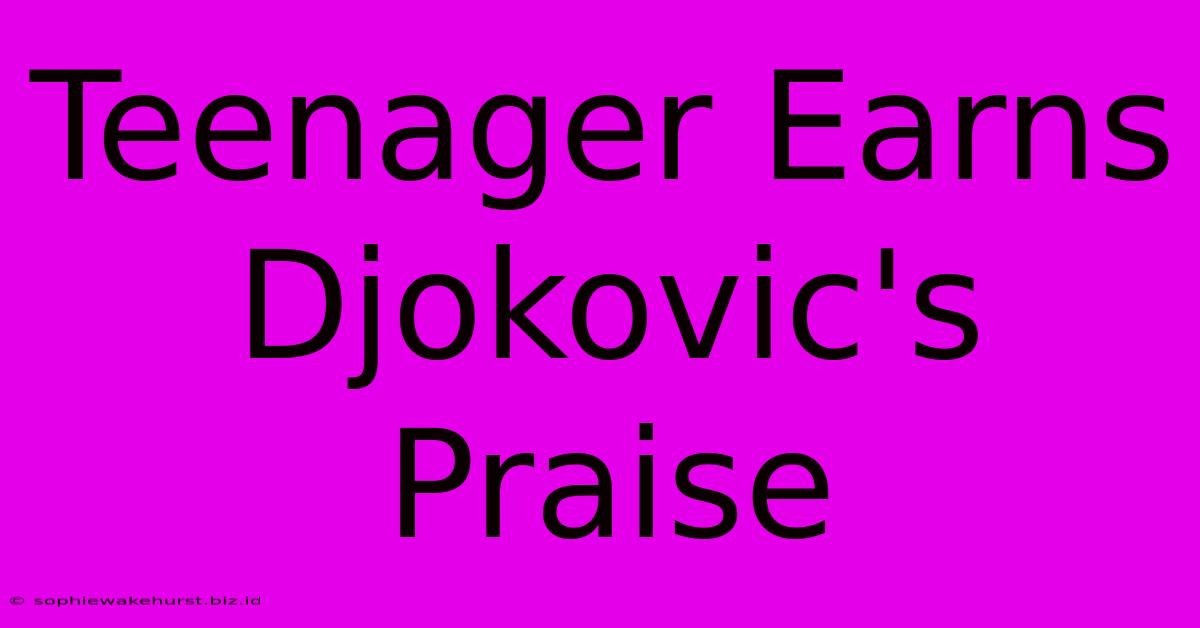 Teenager Earns Djokovic's Praise