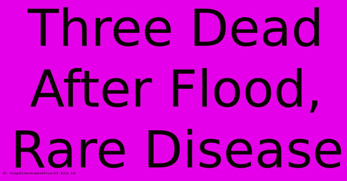 Three Dead After Flood, Rare Disease