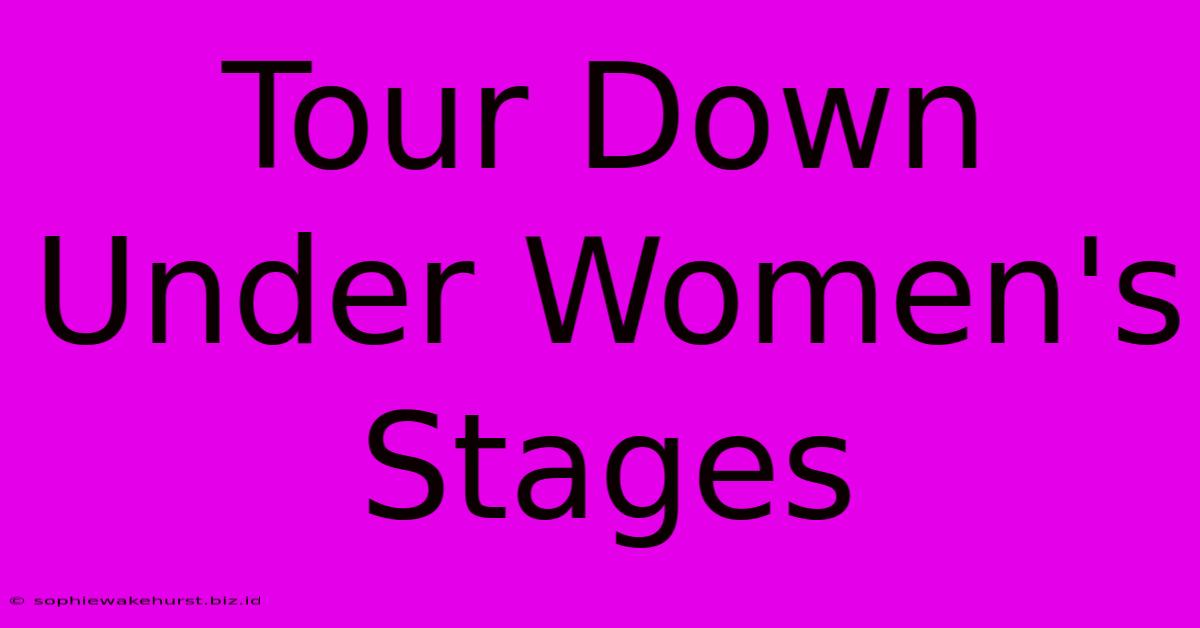 Tour Down Under Women's Stages