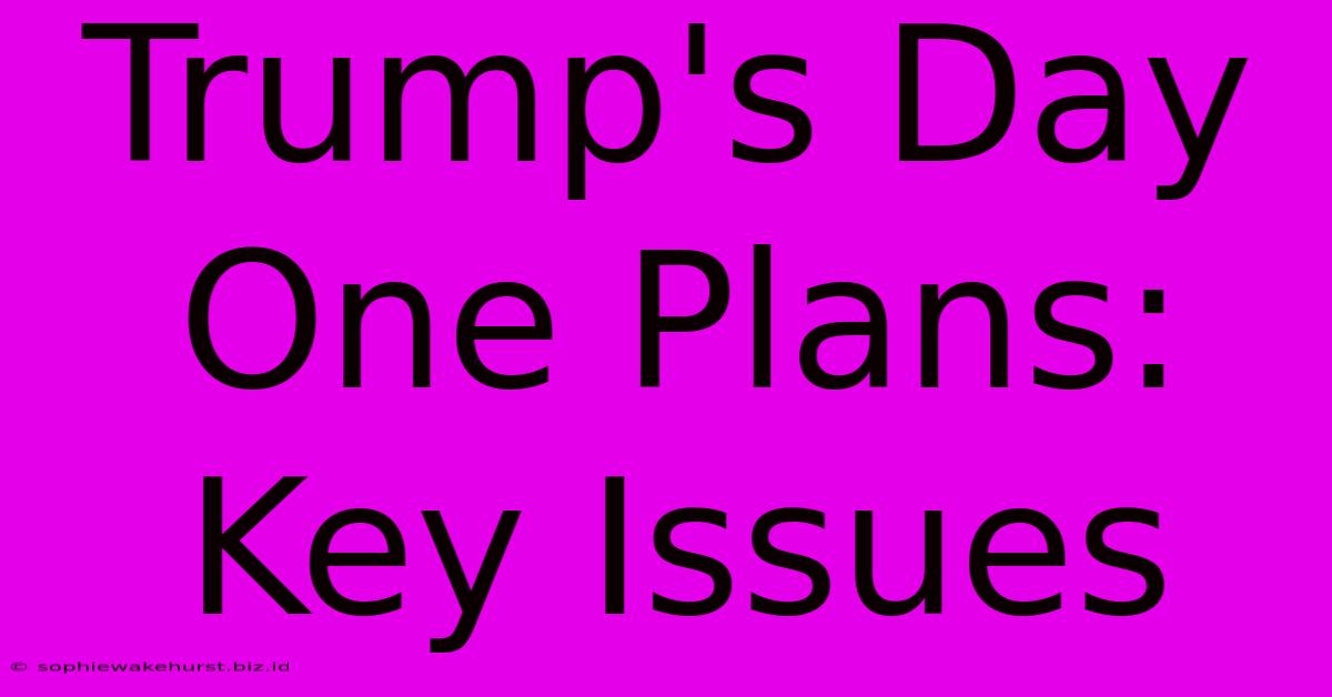 Trump's Day One Plans: Key Issues