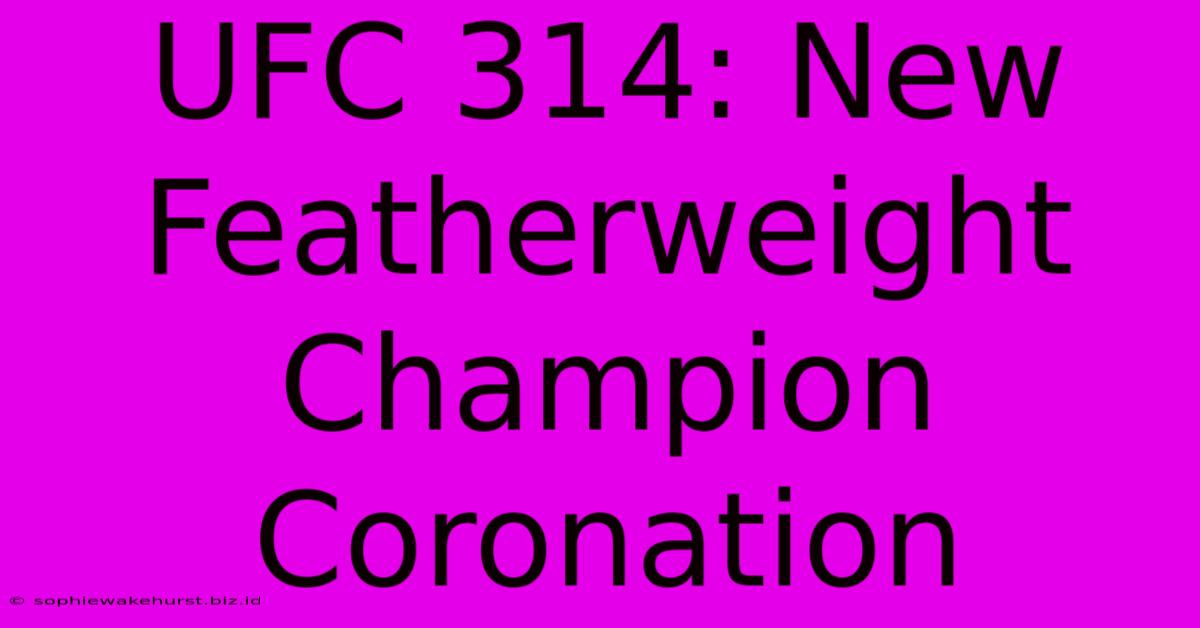 UFC 314: New Featherweight Champion Coronation