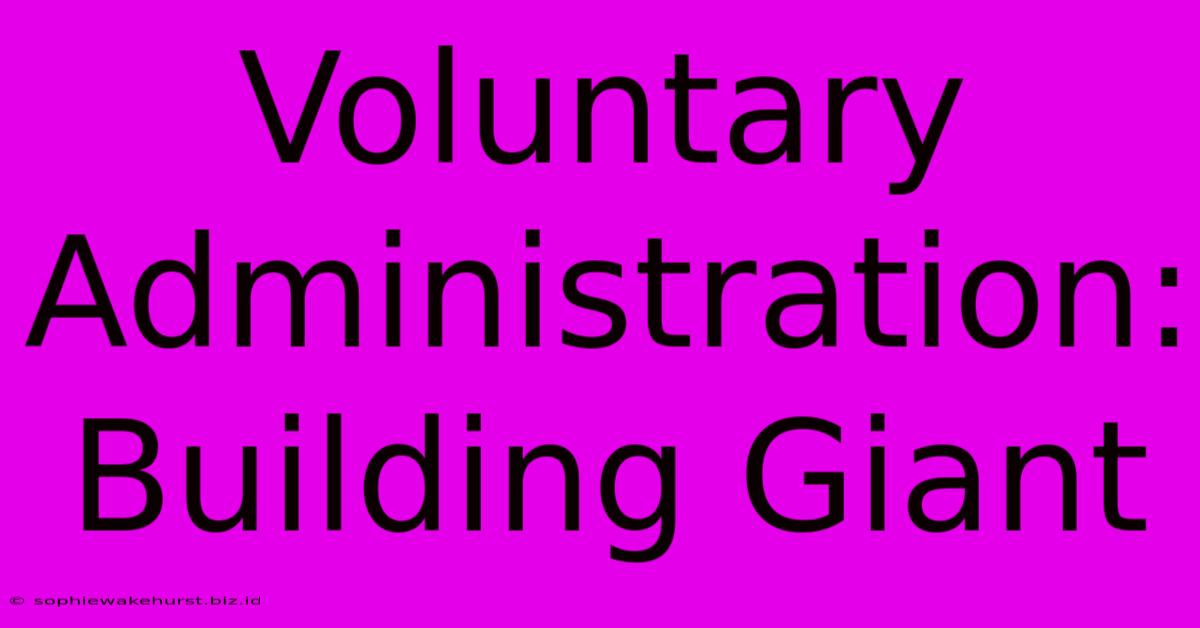 Voluntary Administration: Building Giant