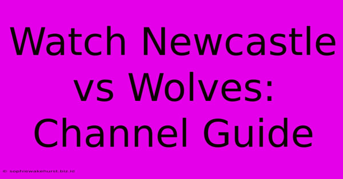 Watch Newcastle Vs Wolves: Channel Guide