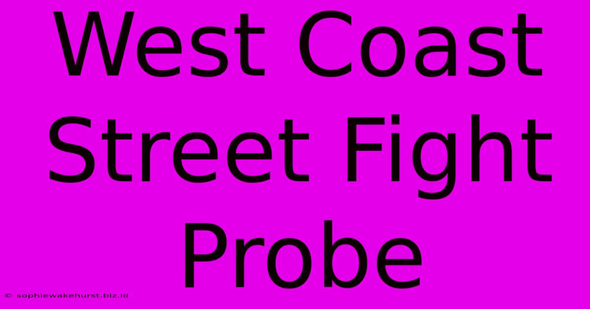 West Coast Street Fight Probe