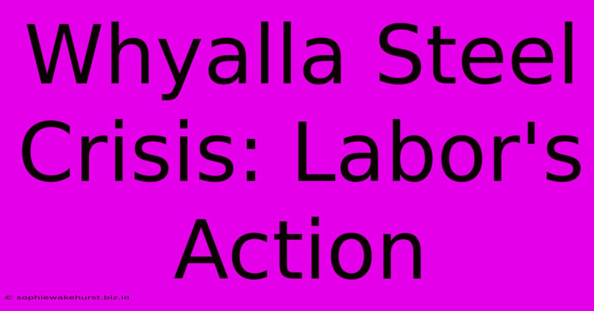 Whyalla Steel Crisis: Labor's Action