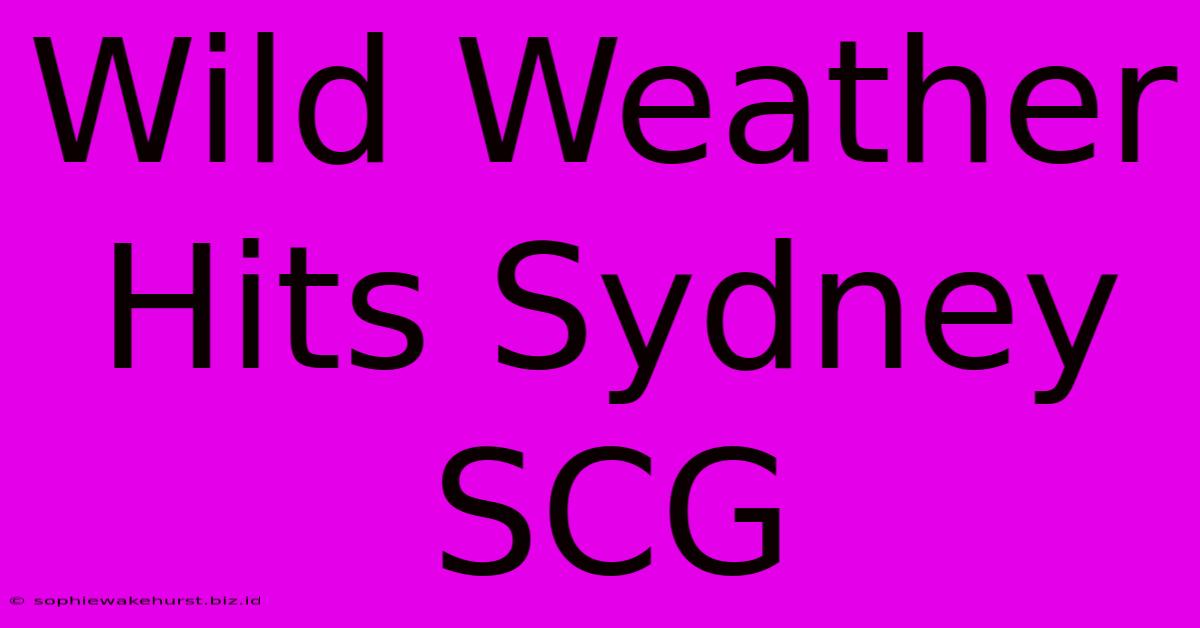 Wild Weather Hits Sydney SCG