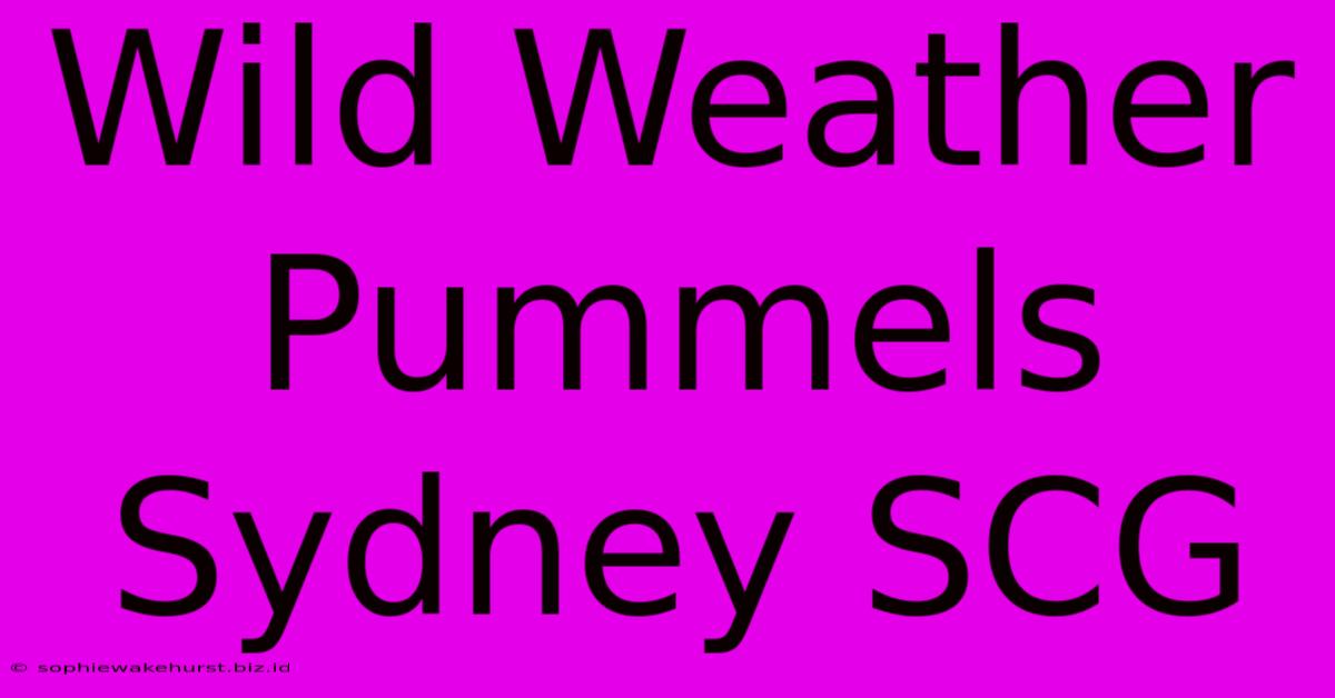 Wild Weather Pummels Sydney SCG