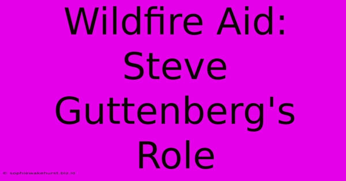 Wildfire Aid: Steve Guttenberg's Role