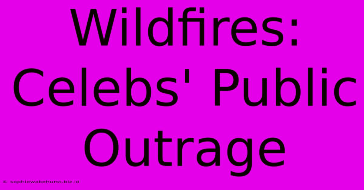 Wildfires: Celebs' Public Outrage